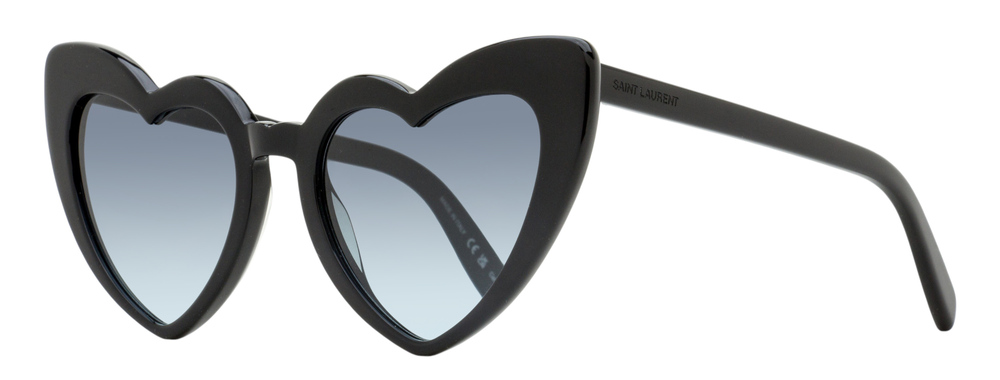 Saint Laurent LouLou Heart Sunglasses SL 181 008 Black 54mm